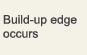 Build-up edge occurs