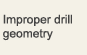 Improper drill geometry