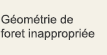 Géométrie de foret inappropriée