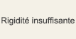 Rigidité insuffisante