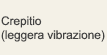Crepitio (leggera vibrazione)