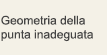 Geometria della punta inadeguata