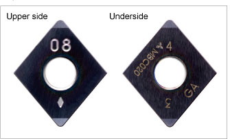 Double sided, multi-corner type insert