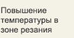 Повышение температуры в зоне резания