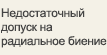 Недостаточный допуск на радиальное биение