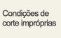 Condições de corte impróprias