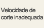 Velocidade de corte inadequada